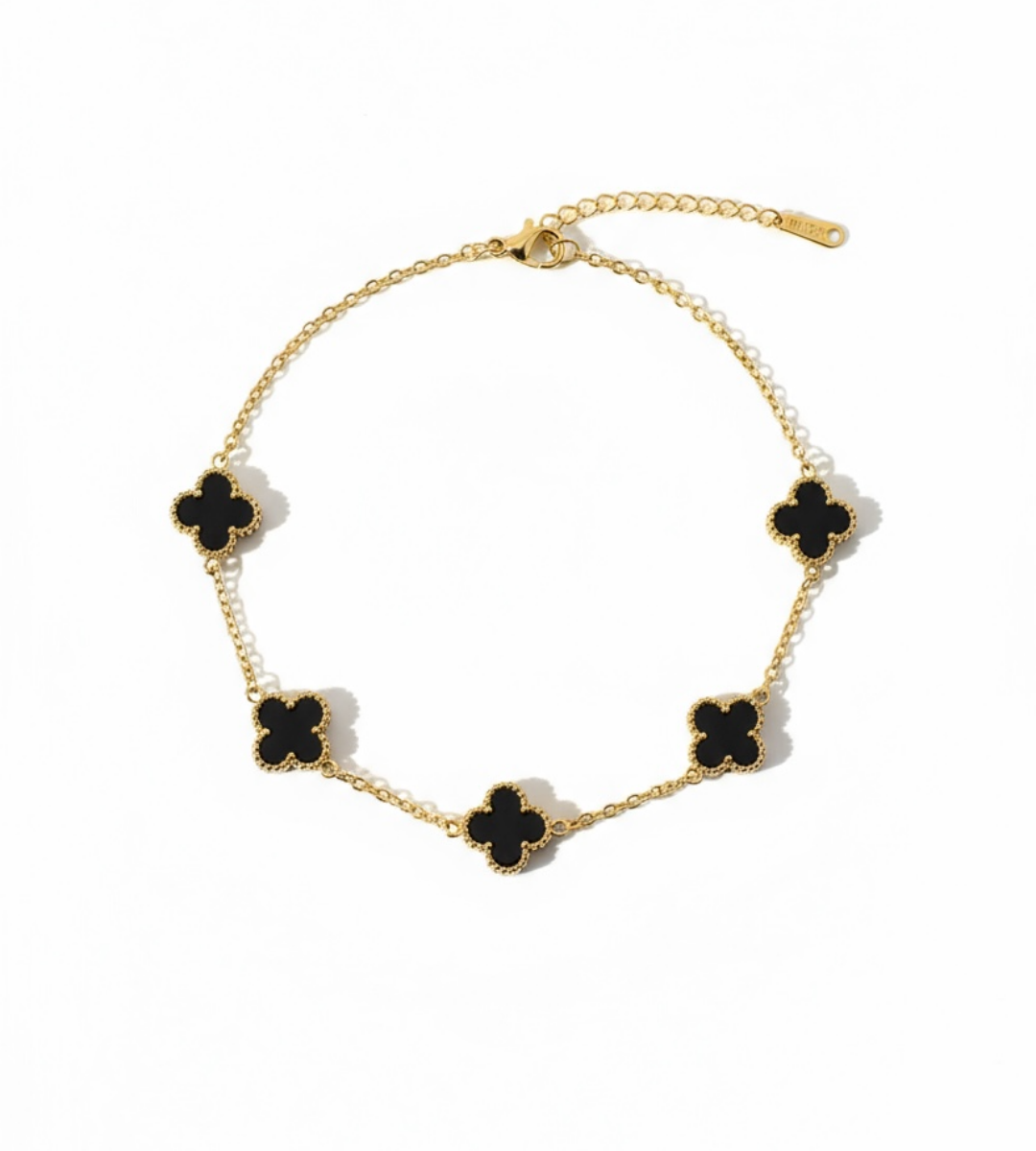 Armband BLACK FLOWER CLOVER