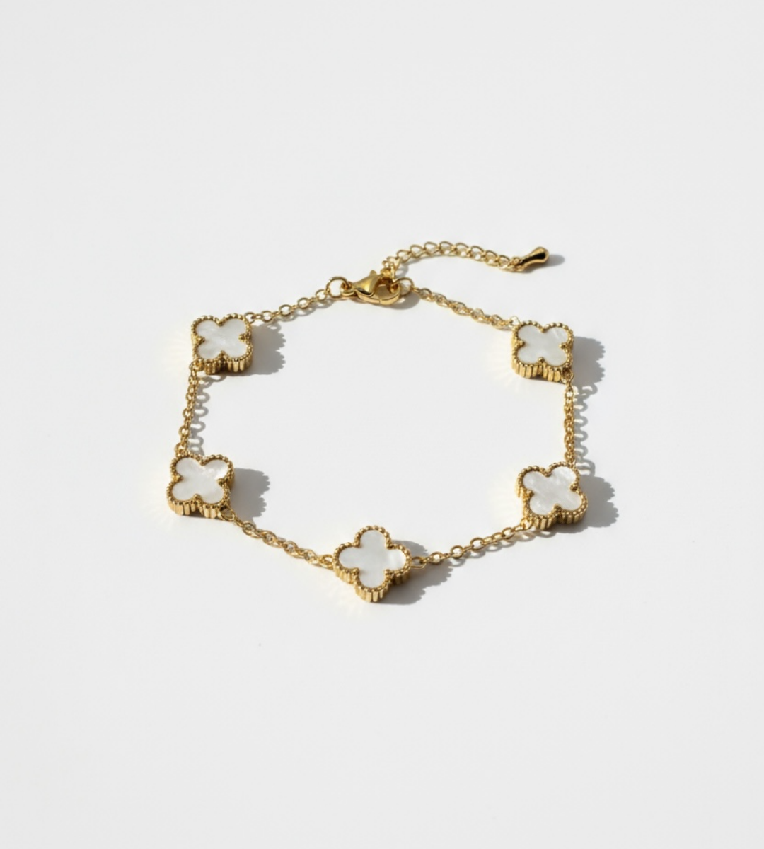 Armband MINI WHITE FLOWER CLOVER