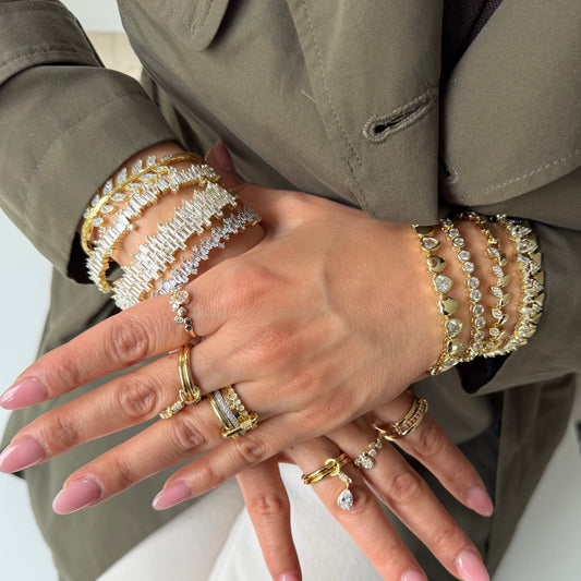 VIP- ARMBAND BRILLANT -14K VERGOLDET