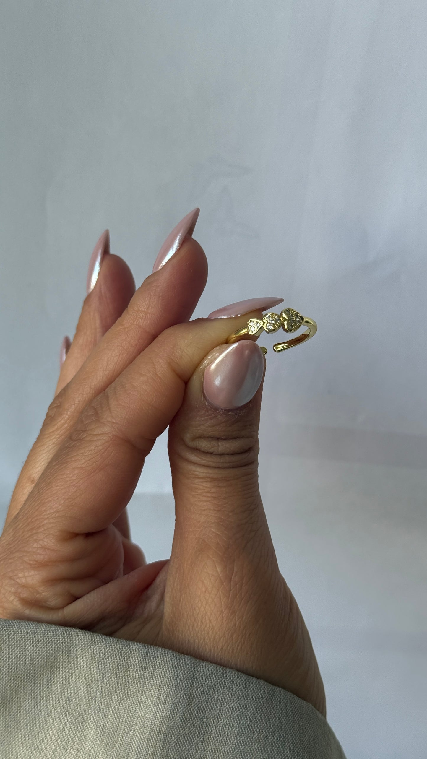 Ringe - Golden Triple Heart