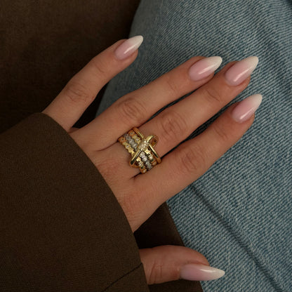 VIP - RING PAVE SPARKLE - 14K VERGOLDET