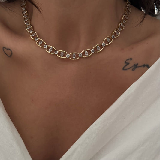 VIP-HALSKETTE GOLD DROP- 14K VERGOLDET