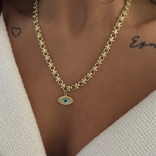 VIP-HALSKETTE CEVIL EYE - 14K VERGOLDET