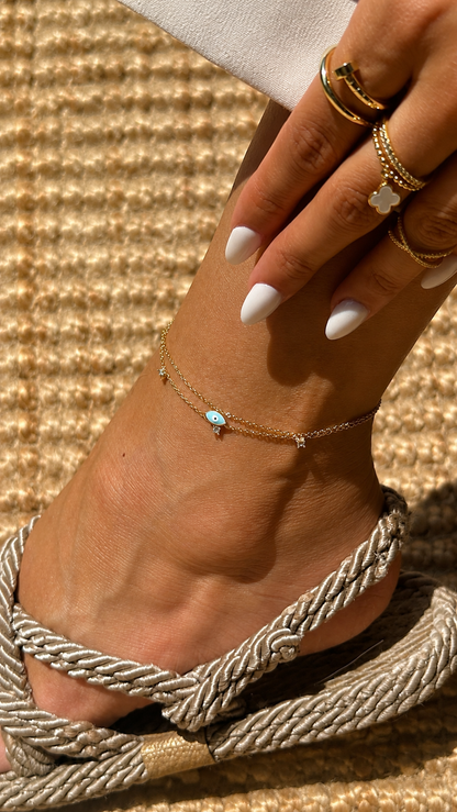 Evil Eye Fußkette