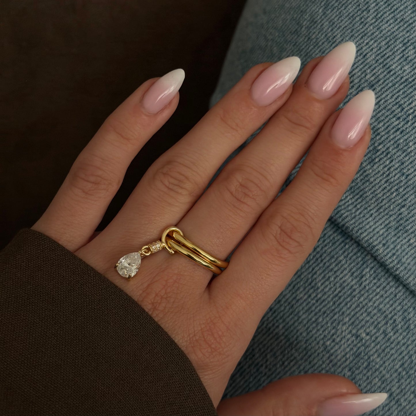 VIP - RING DROP - 14K VERGOLDET