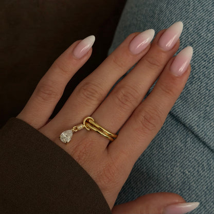 VIP - RING DROP - 14K VERGOLDET