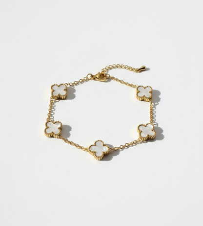Armband WHITE FLOWER CLOVER