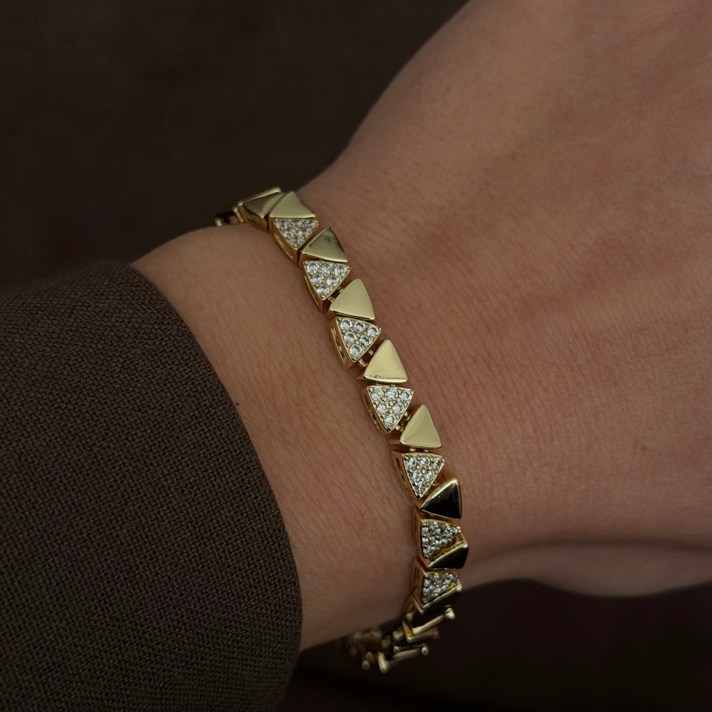 VIP- ARMBAND BRILLANT -14K VERGOLDET