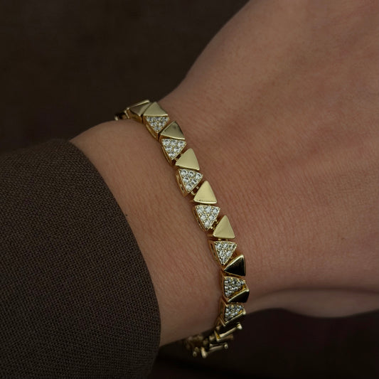 VIP- ARMBAND BRILLANT -14K VERGOLDET