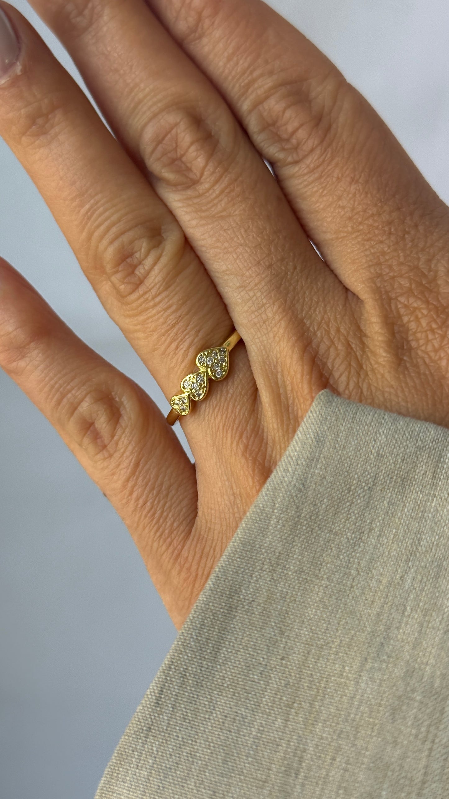 Ringe - Golden Triple Heart