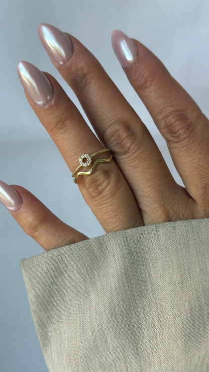 RINGE GOLDEN HARMONY WAVE RING