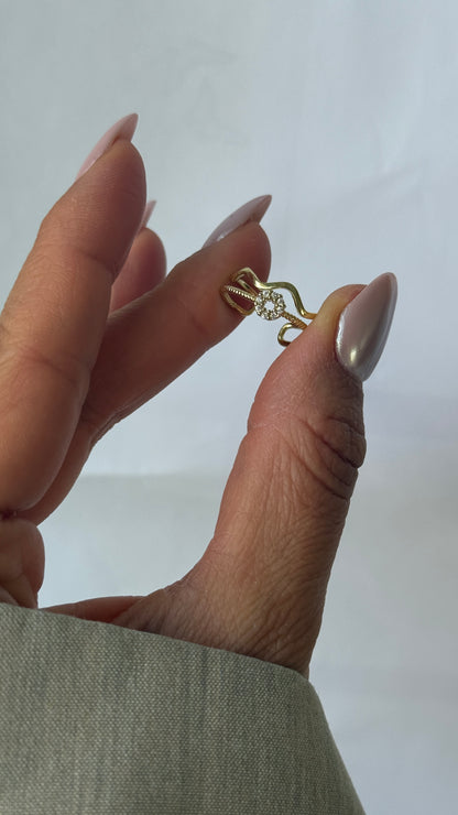 RINGE GOLDEN HARMONY WAVE RING