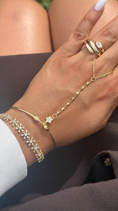 Hand Chain Asalet -14K vergoldet