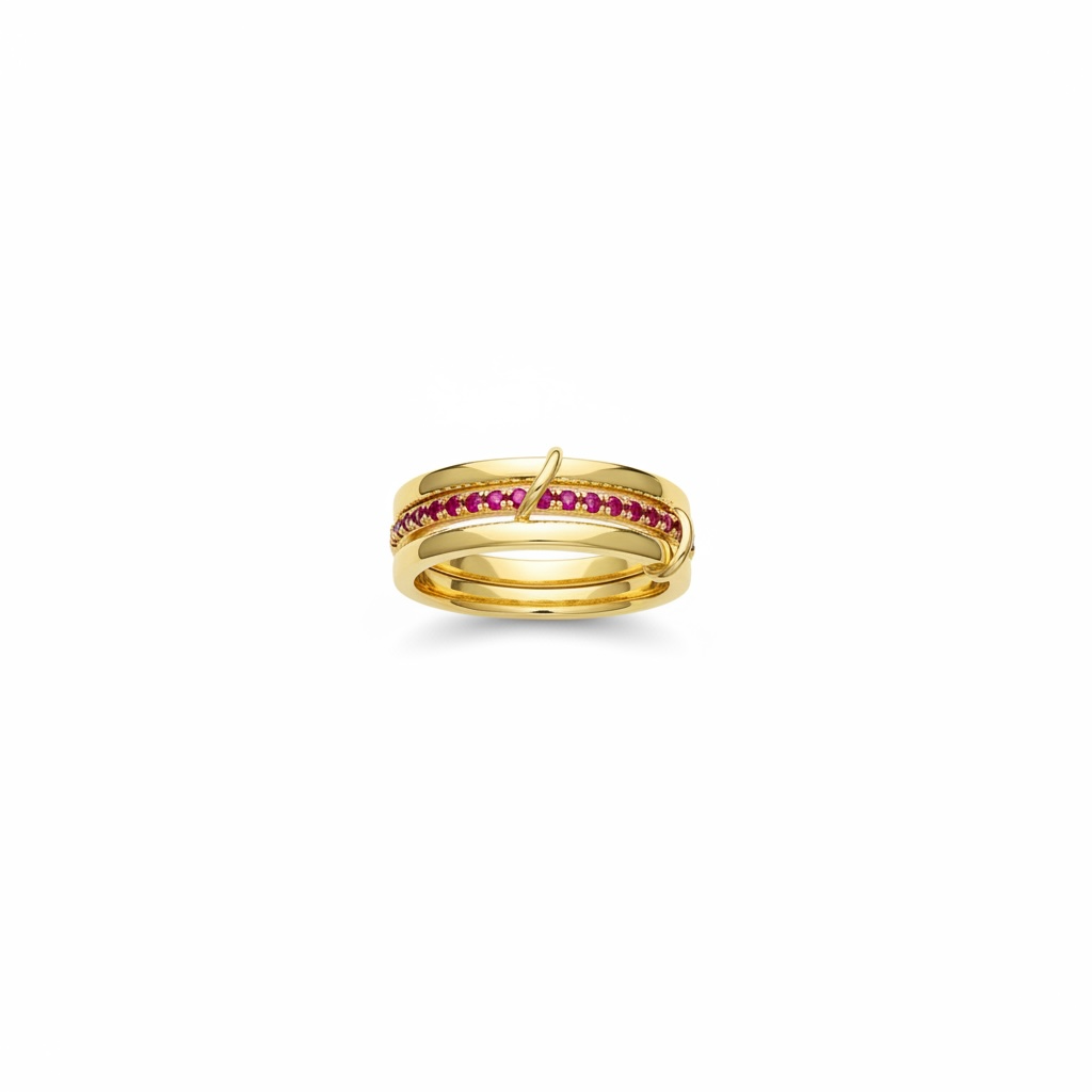 RINGE GOLDEN RUBY LUXE