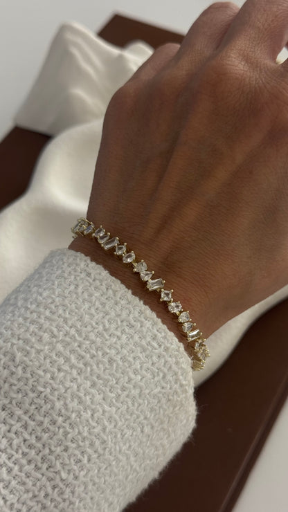 VIP- ARMBAND DROP STONE -14K VERGOLDET