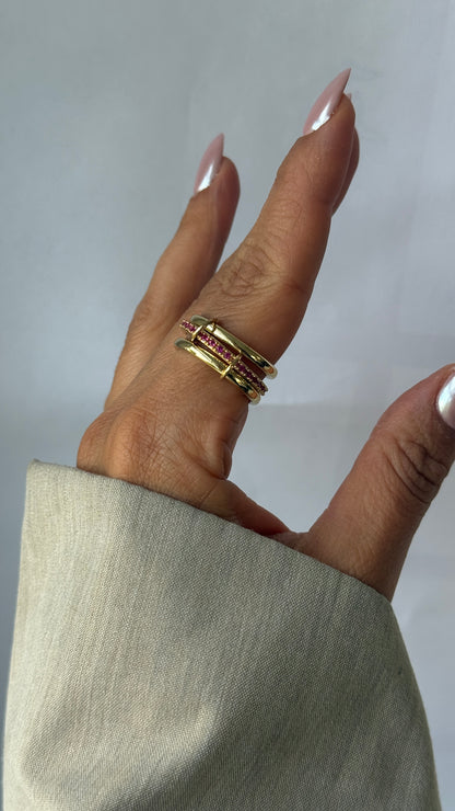 RINGE GOLDEN RUBY LUXE