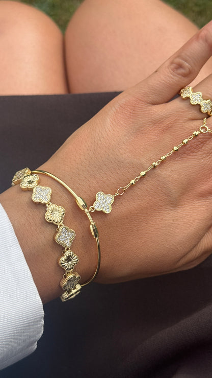 Hand Chain Elmas -14K vergoldet