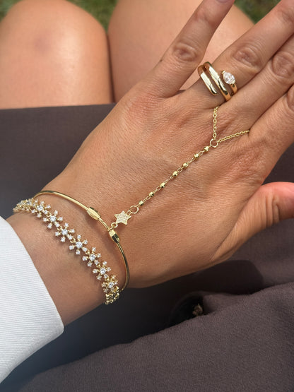Hand Chain Asalet -14K vergoldet
