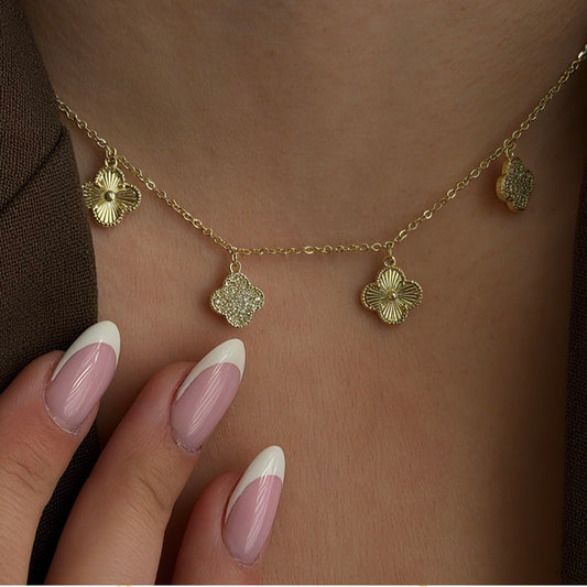 VIP-HALSKETTE GOLD CLOVER - 14K VERGOLDET