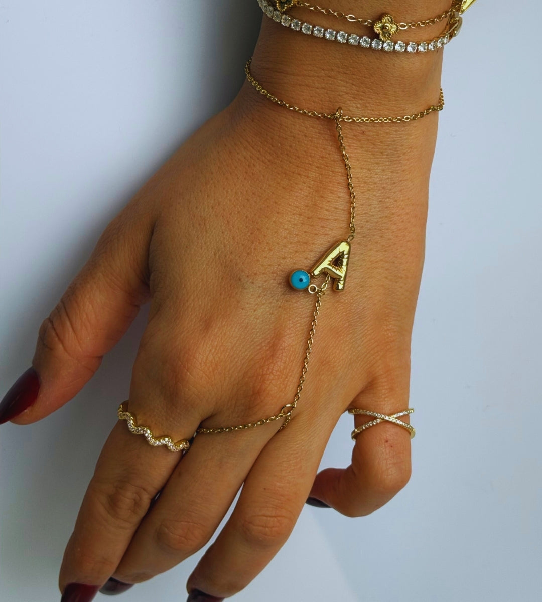 Hand Chain Personalized -14K vergoldet