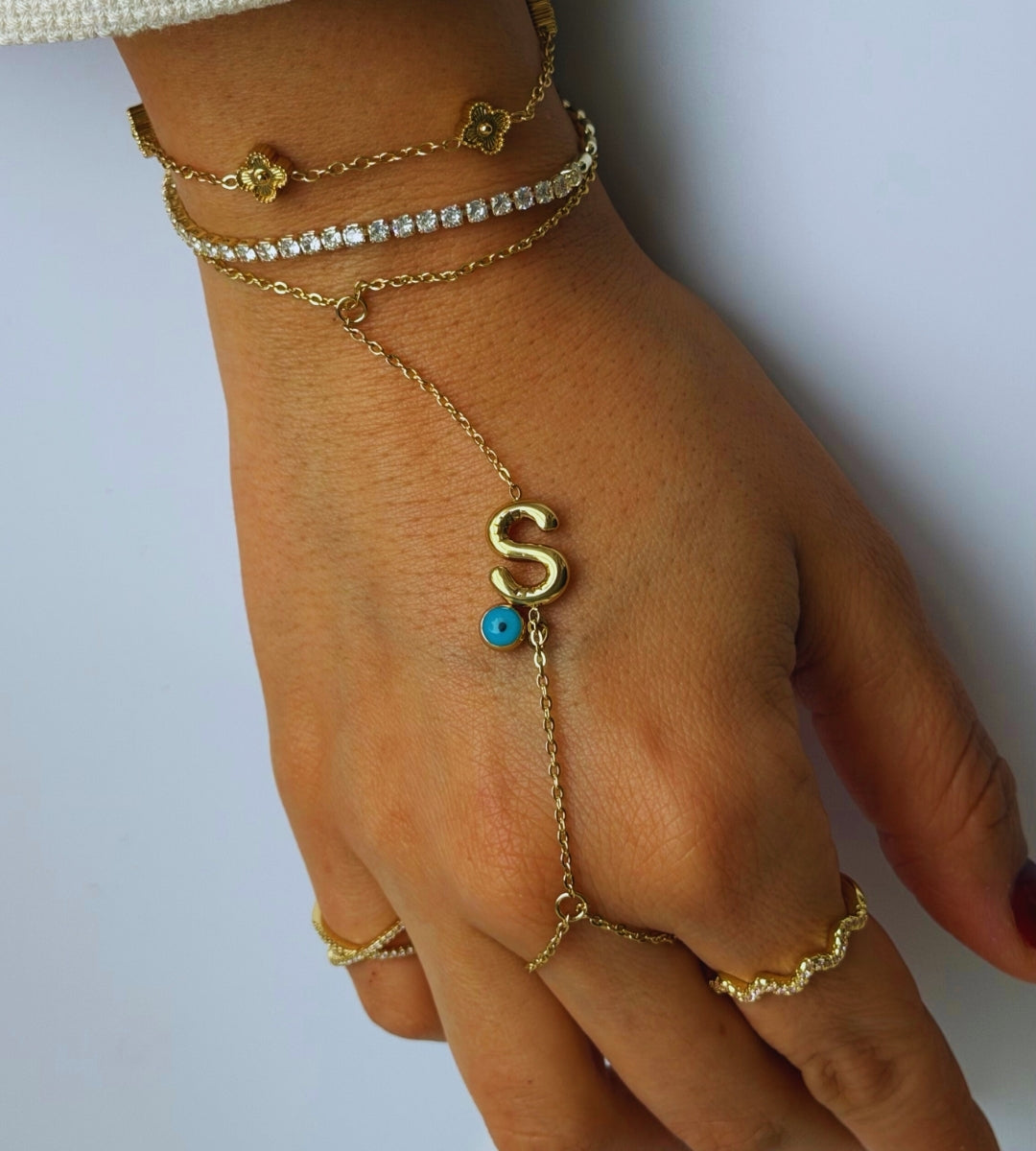 Hand Chain Personalized -14K vergoldet