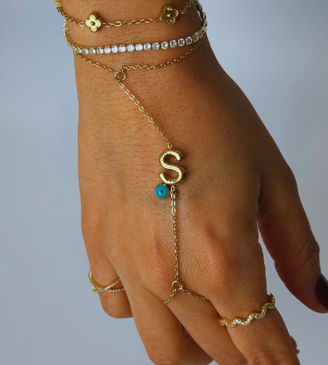 Hand Chain Personalized -14K vergoldet