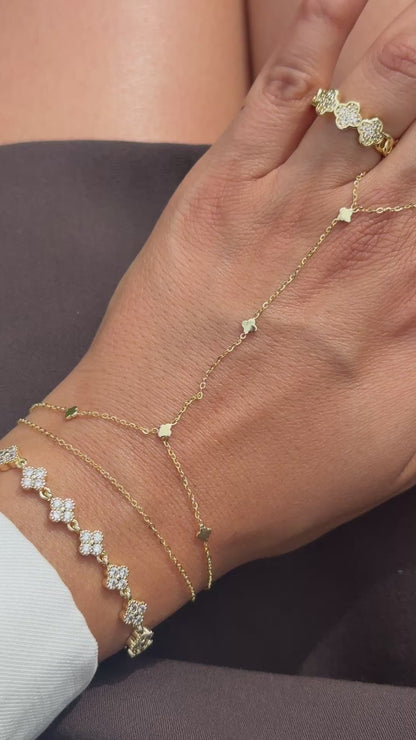 Hand Chain Naz -14K vergoldet