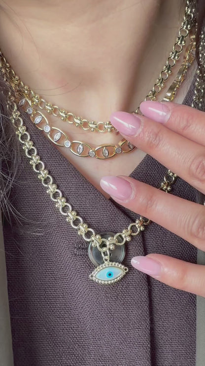 VIP-HALSKETTE CEVIL EYE - 14K VERGOLDET